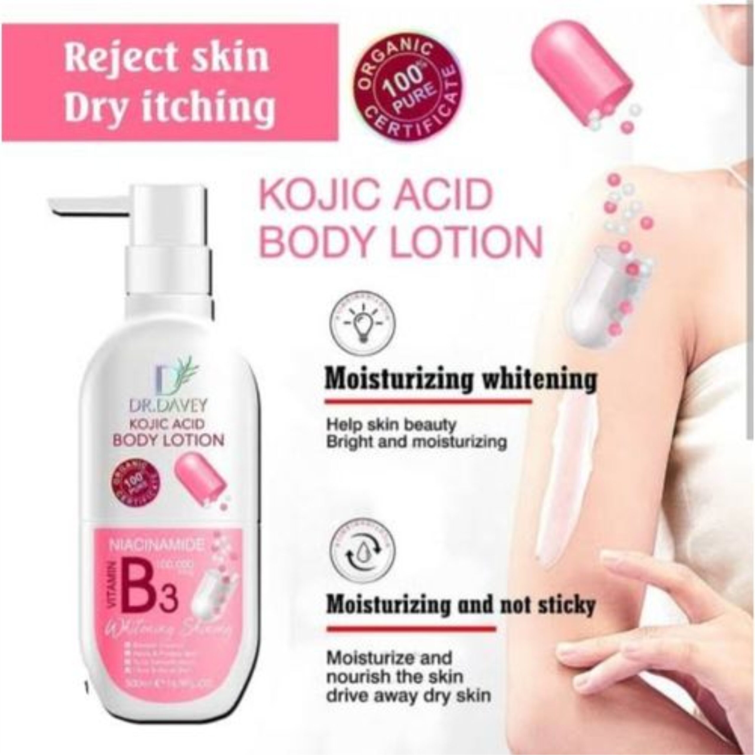 Dr. Davey Kojic Acid Body Lotion 500ml – Kadimez Essentials – 1 Dr. Davey Kojic Acid Body Lotion 500ml – Kadimez Essentials – 1