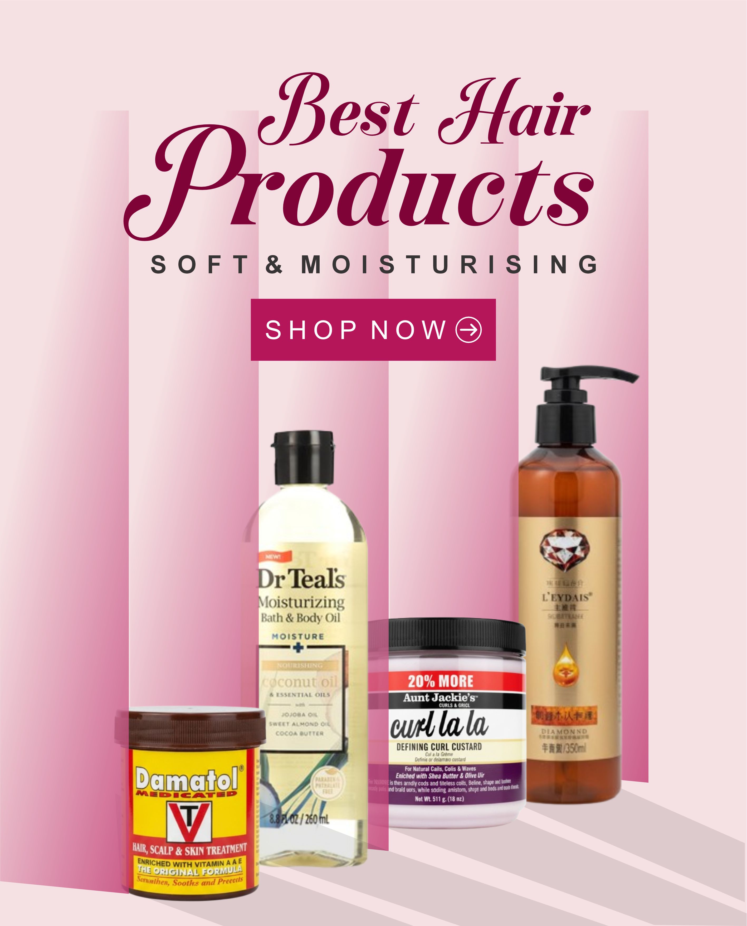 Tommic Beauty Hair Products Banner Mobile