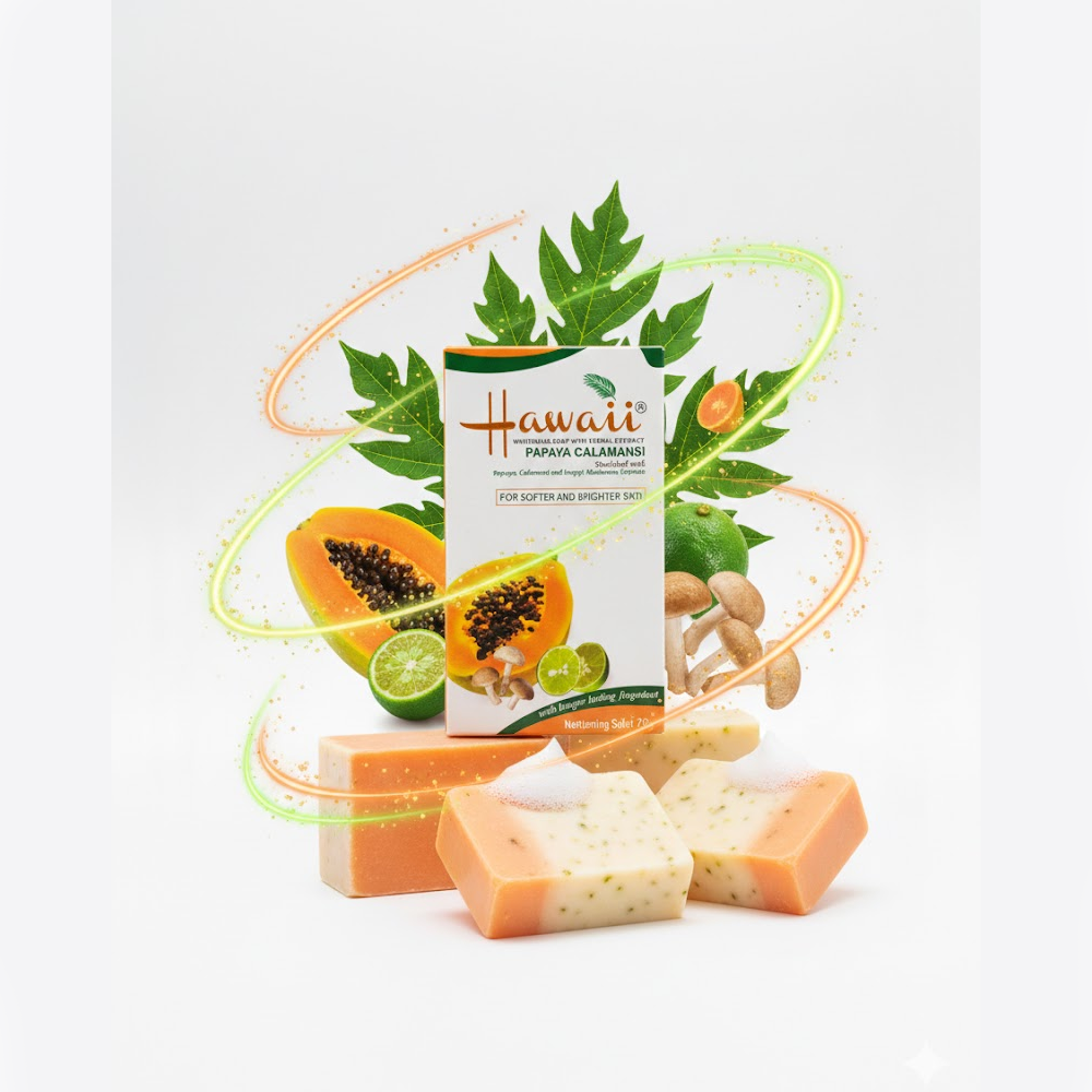 Hawaii Whitening Soap with Herbal Extract & Papaya -1 Hawaii Whitening Soap with Herbal Extract & Papaya -1